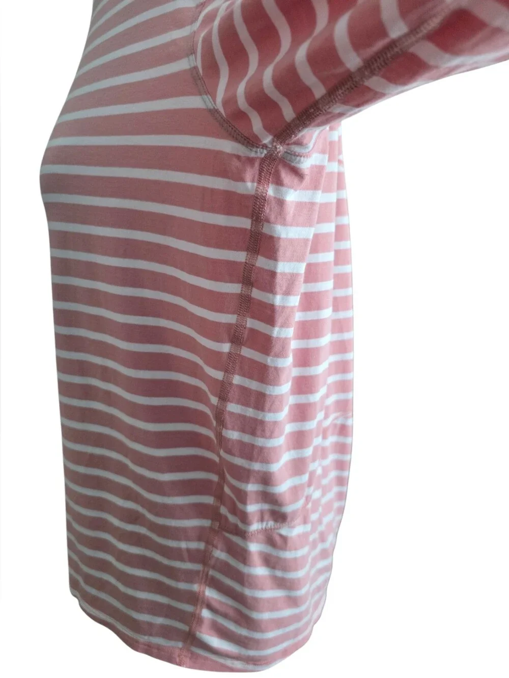 Lululemon Back In Action Long Sleeve in Yachtie Stripe Pink Pastel White Size 4